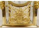 Louis XVI cage clock white marble gilded bronze Napoleon III cut 19th century