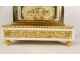 Louis XVI cage clock white marble gilded bronze Napoleon III cut 19th century