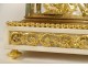 Louis XVI cage clock white marble gilded bronze Napoleon III cut 19th century