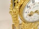 Louis XVI cage clock white marble gilded bronze Napoleon III cut 19th century