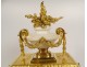 Louis XVI cage clock white marble gilded bronze Napoleon III cut 19th century