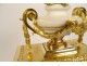 Louis XVI cage clock white marble gilded bronze Napoleon III cut 19th century