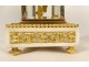 Louis XVI cage clock white marble gilded bronze Napoleon III cut 19th century