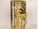 Louis XVI cage clock white marble gilded bronze Napoleon III cut 19th century