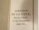 Almanac of the Court City Departments Year 1821 Paris Janet Cotelle 19th