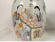 Pair of ginger pots Chinese porcelain women children landscape poem 19th