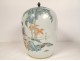 Pair of ginger pots Chinese porcelain women children landscape poem 19th