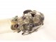 Foreign silver paper opener feline head turquoise enamels chimeras 19th century