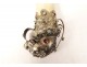 Foreign silver paper opener feline head turquoise enamels chimeras 19th century