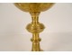 Ciborium gilded metal silver bowl lily flowers Christ cross Mercury 19th century