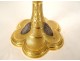 Ciborium gilded metal silver bowl lily flowers Christ cross Mercury 19th century