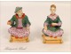 Perfume bottles or porcelain salts, of Charles X era, nineteenth