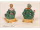 Perfume bottles or porcelain salts, of Charles X era, nineteenth