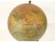 Terrestrial globe world map currents J. Forest 17-19 rue Buci Paris 20th century