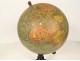 Terrestrial globe world map currents J. Forest 17-19 rue Buci Paris 20th century