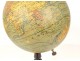 Terrestrial globe world map currents J. Forest 17-19 rue Buci Paris 20th century