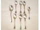 8 silver spoons in lot 8, Minerva with punches or Old Man, and monograms, nineteenth