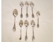 8 silver spoons in lot 8, Minerva with punches or Old Man, and monograms, nineteenth