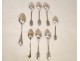 8 silver spoons in lot 8, Minerva with punches or Old Man, and monograms, nineteenth