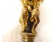 Seal stamp gilded bronze women globe Three Graces sculpture 19th century