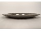 Round pewter dish with monogram hallmark late 18th century