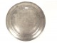 Round pewter dish with monogram hallmark late 18th century