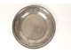 Round pewter dish with monogram hallmark late 18th century