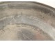 Round pewter dish with monogram hallmark late 18th century