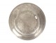 Round pewter dish with monogram hallmark late 18th century