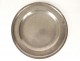 Round pewter dish with monogram hallmark late 18th century