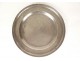 Round pewter dish with monogram hallmark late 18th century