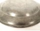 Round pewter dish with monogram hallmark late 18th century