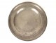 Round pewter dish with monogram hallmark late 18th century