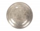 Round pewter dish with monogram hallmark late 18th century