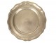 Round pewter dish with monogram hallmark late 18th century