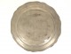 Round pewter dish with monogram hallmark late 18th century