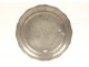 Round pewter dish with monogram hallmark late 18th century