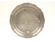 Round pewter dish with monogram hallmark late 18th century