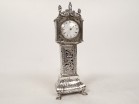 Horloge de parquet miniature argent massif hollandais Vierge Vénus XIXème