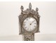 Miniature solid Dutch silver floor clock Virgo Venus 19th century