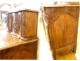 Provençal sideboard with sliding Louis XV walnut carved flowers knots 18th century