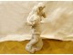 Large sculpture Georges Michel white marble couple characters flowers 19th century