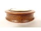 Miniature round box brass profile King Louis XVIII amboine magnifying glass 19th