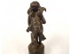 Small bronze sculpture cherub cherub Love blacksmith marble 19th century