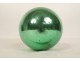 Green decorative forgiveness Christmas ball in églomisé glass late 19th century