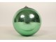 Green decorative forgiveness Christmas ball in églomisé glass late 19th century