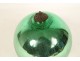 Green decorative forgiveness Christmas ball in églomisé glass late 19th century