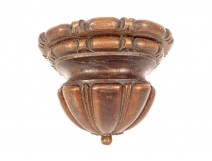 Small carved oak wall light console late 19th century