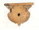 Small carved oak wall light console late 19th century