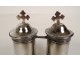 Pair of holy oil bulbs in solid silver Farmers Generals 18th century